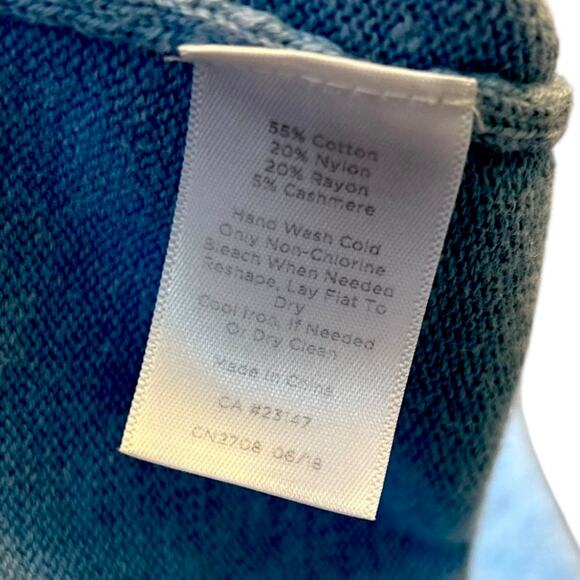 EUC Talbots Light Blue Cable-Yoke Pullover Sweater Size Small Petite S/P - Picture 6 of 10